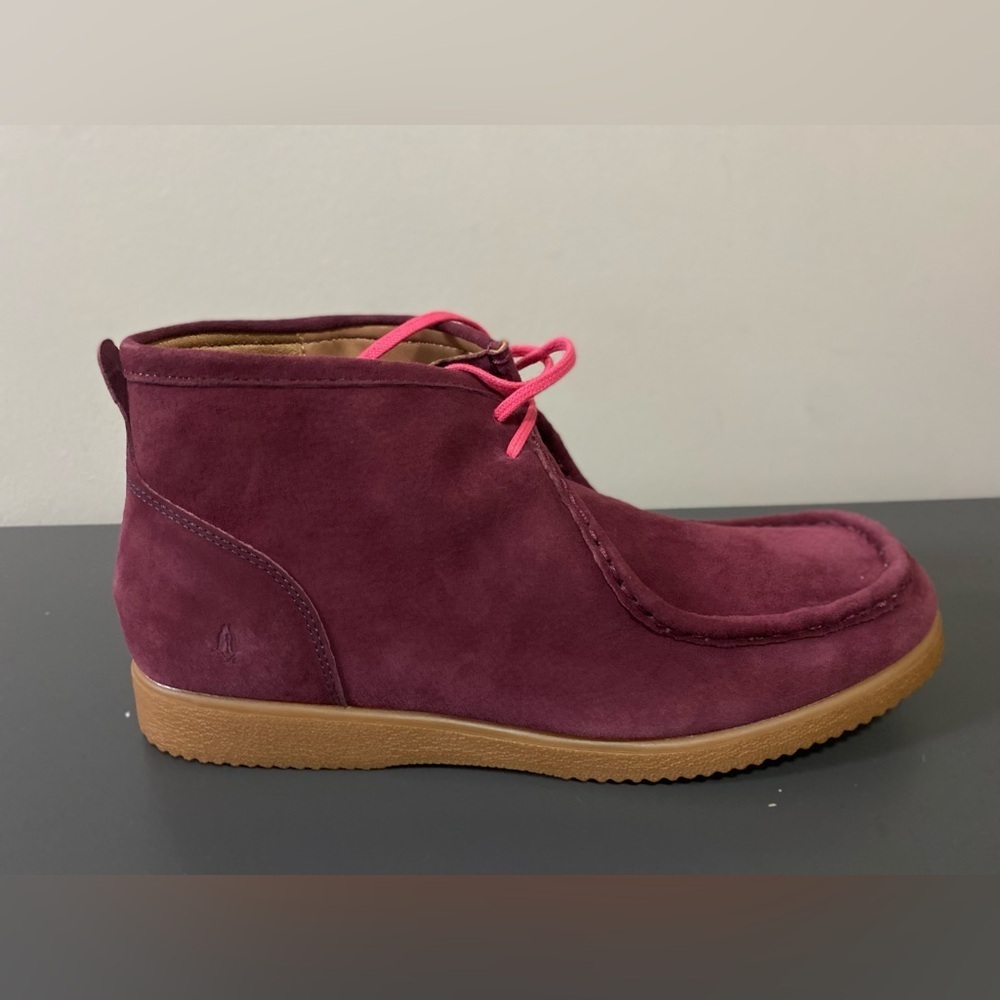 NWOT Hush Puppies Mens Bridgeport Wine Red Suede Chukka Boots US Size 13 - Picture 10 of 14